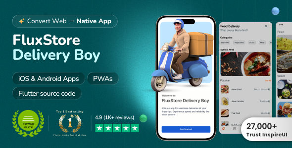 FluxStore Delivery Boy - Flutter App for Woocommerce