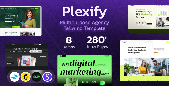Plexify - Creative Agency Tailwind CSS Template
