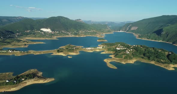 Aerial view of Rama Lake, Bosnia and Herzegovina.
