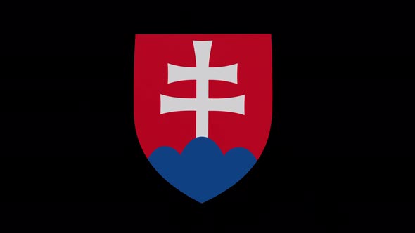 Coat Of Arms Of  Slovakia With Alpha Channel  - 4K
