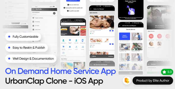 UClap - On Demand Home Service App | UrbanClap Clone | Handyman | iOS App