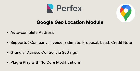 Google Geo Location Module for Perfex CRM