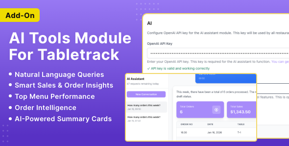 Aitools Module for TableTrack