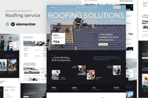 Rofgard - Roofing Services Elementor Template Kit