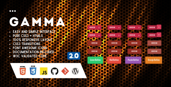 Gamma - CSS3 Button Animated Hover Collections