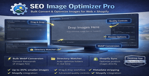 SEO Image Optimizer Pro — Bulk WebP & Shopify Image Tool