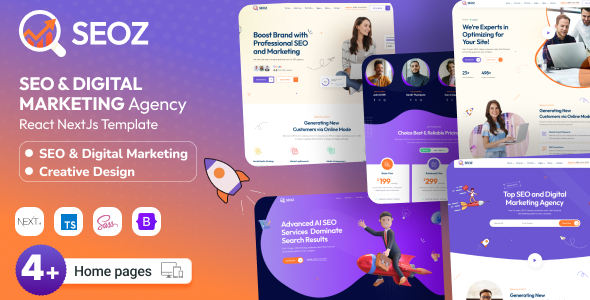 SEOZ - SEO & Digital Marketing Agency React Next.js Template