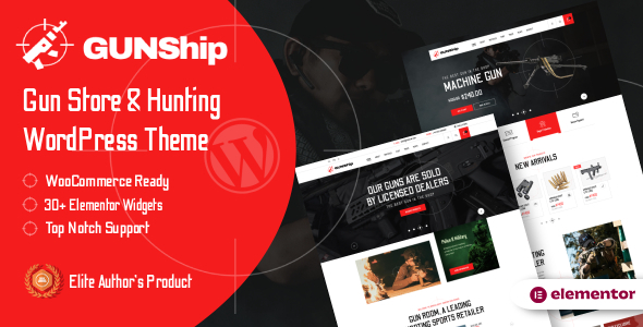 Gunship - Shooting Range, Weapon & Gun Store WordPress Theme