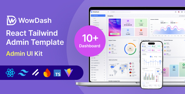 Wowdash – React Tailwind Admin Template (React 19) with shadcn UI