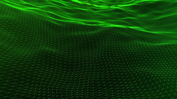 Abstract Wavy Green Background
