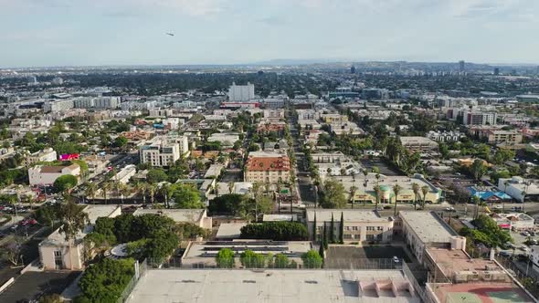 Panoramic Top View Of City