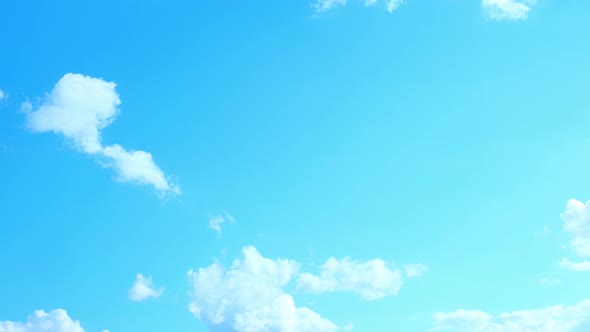 4K UHD : Time lapse of beautiful blue sky with clouds background