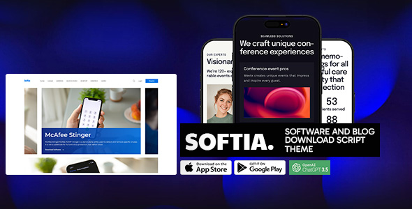Softia – Software and Blog / Download script Theme