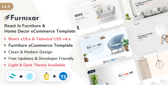 Furnixar - React Js Furniture & Home Decor eCommerce Template