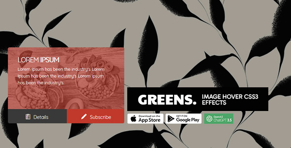 greens - CSS3 Image Hover Effects