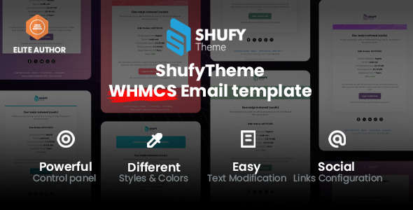 ShufyTheme email template - Transform Your WHMCS Emails Into a Branded Experience