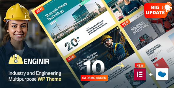 Enginir - Industrial & Engineering Multipurpose WordPress Theme