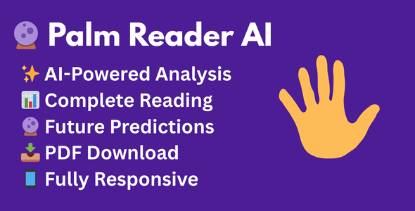 Palm Reader AI - Modern Palmistry & Fortune Telling Web Application (Gemini AI)