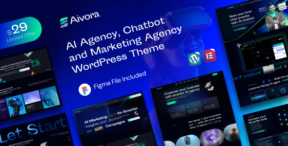 Aivora – AI Agency & Technology WordPress Theme