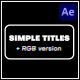 RGB Simple Titles X - VideoHive Item for Sale