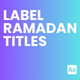 Label Ramadan - VideoHive Item for Sale