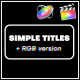RGB Simple Titles X | FCPX - VideoHive Item for Sale