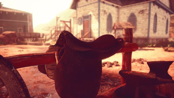 Old American Wild Western Style Town alt