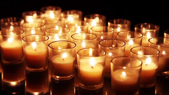 Close Up Background Of Candles alt