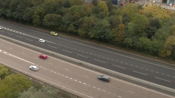 Police Arriving at the Scene of a Motorway Accident