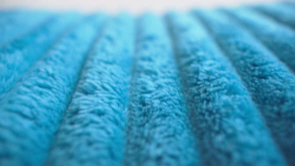 Texture of Blue Cloth Plaid Fabric