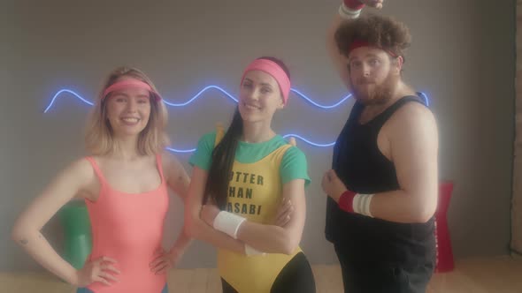 Athletes of 80s in Fitness Class