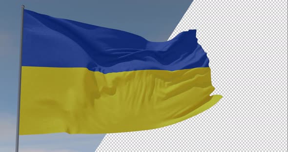 flag Ukraine patriotism national freedom, seamless loop, alpha channel