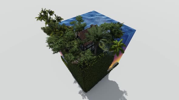 Beach realist isometric