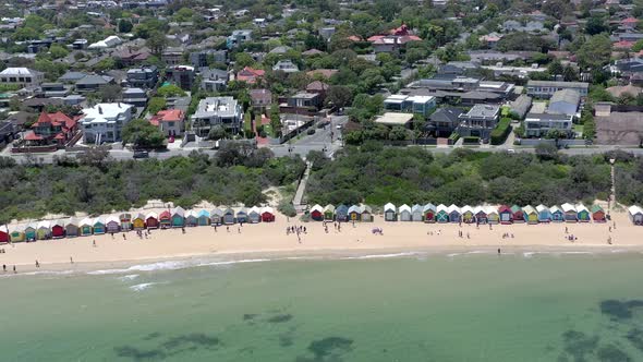 Dendy Street Beach in Brighton, Melbourne, Seen From the Air