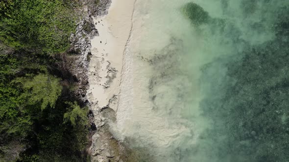 Aerial View of the Ocean Near the Coast of Zanzibar Tanzania