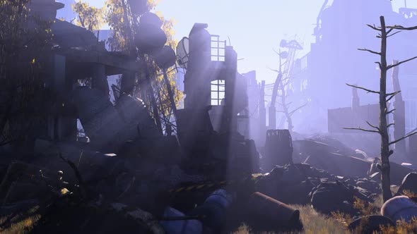 Sun Rays In A Ruined City alt