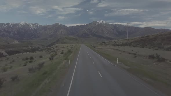 Scenic road in the mountains