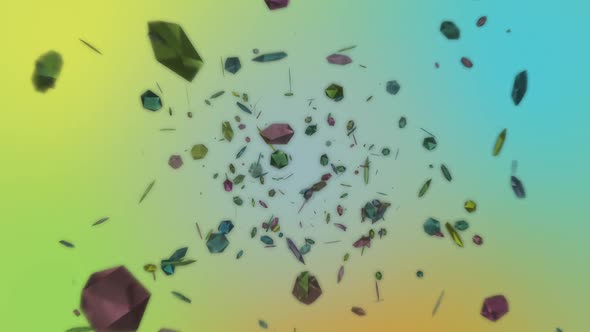 Flying Through a Web of Lightweight Gemstone Particles