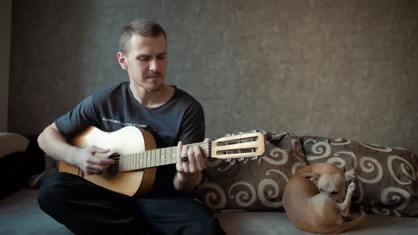 Guitar Lesson With Dog