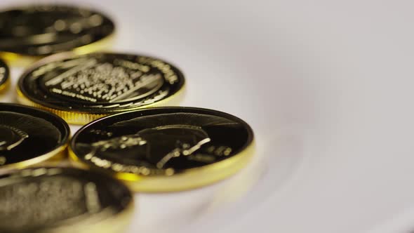 Rotating shot of Titan Bitcoins