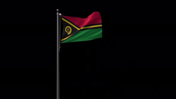 Vanuatu Flag With Alpha 4K