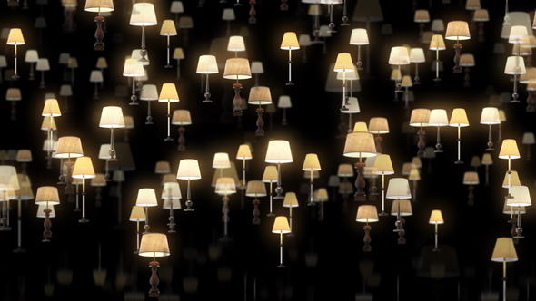 Floating Lamp Lights Loop 4k