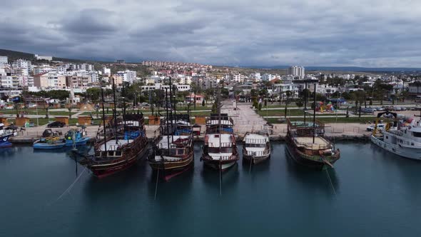 Boats Anchored Marina