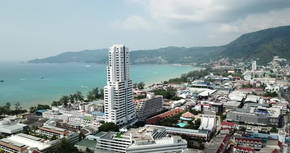 Drone View of the City of Patong Phuket Island