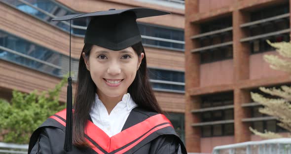 Young woman get graduation