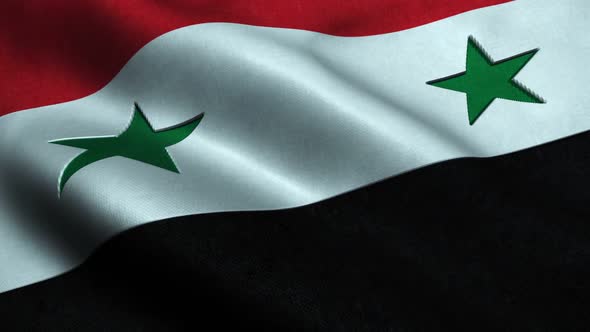 Highly Detailed Flag Of Syria