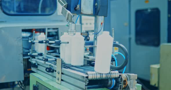 Plastic Bottles in Production Line