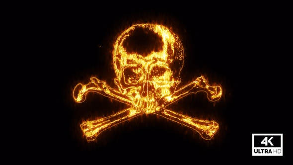 Burning Pirates Skull V1