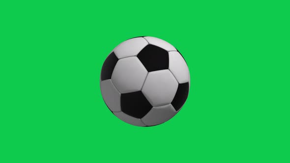 4K Soccer Ball Green Screen Background Seamless Loop