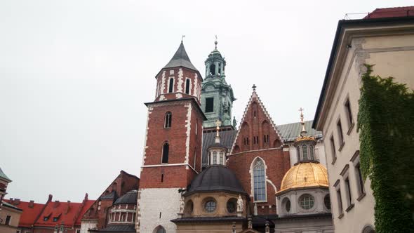 Hyper Lapse at Royal Wawel Castle in Krakow Poland